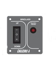 MON-OFF-MON pinwheel switch with light, 12/24V, gray