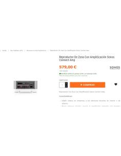 Lecteur de zone avec amplification Sonos
