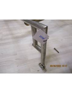 Teak stainless steel bathroom ladder 4 steps 2