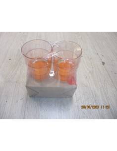 Verres à whisky orange X4