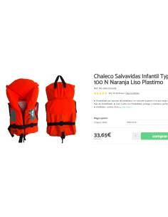 Giubbotto di vita bambino Plastimo Typhoon t-xs 2