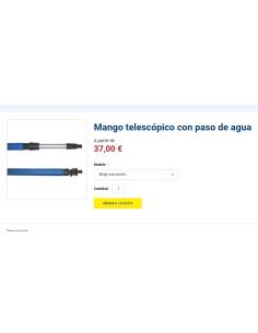 Mango telescópico con paso de agua