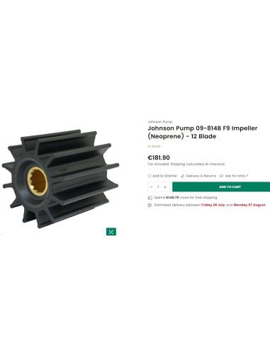 Impulso di neoprene JOHNSON POMPA 09-814B