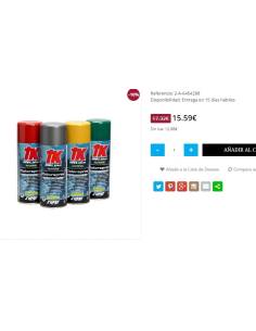 Bombe de peinture TK 400ml NOIR MAT