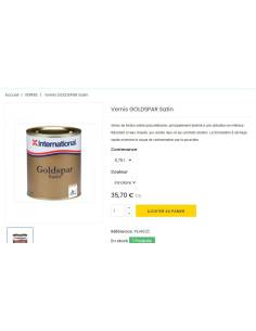 Barniz de poliuretano GOLDSPAR con acabado satinado, 750ml