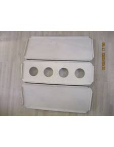 Folding white painted wooden interior table 63x28cm