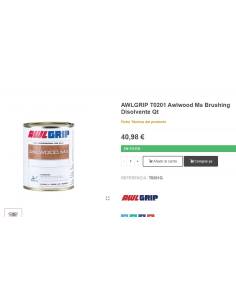 AWLGRIP T0201 Awlwood Ma Brushing Solvent Qt 2