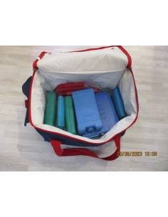 Ice cooler bag + cooler plates