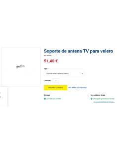 Soporte de antena TV para velero glomex 2