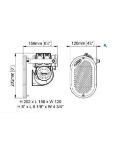 Electropneumatic horn MARCO 12V for embedding 2