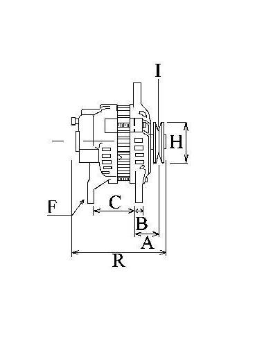 Alternator charged 112375 14V, 80A