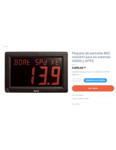 B&G display H3000 40/40 HV display pack