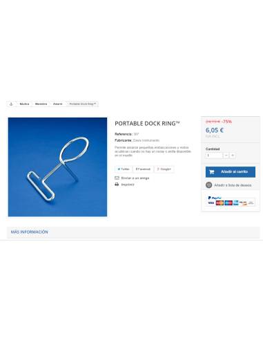 Davis sujeccion muelle madera portable dock ring