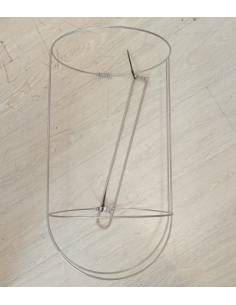 Soporte defensa inox diametro 30cm largo 60cm