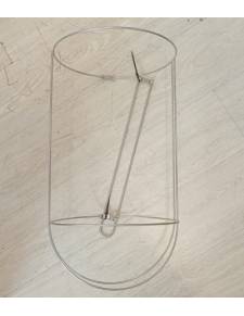 Soporte defensa inox diametro 30cm largo 60cm
