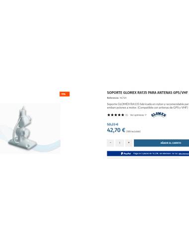 Supporto Glomex Ra135 per antenne GPS/VHF
