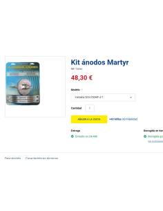 Kit anodos Yamaha 200/250HP 4 T 2
