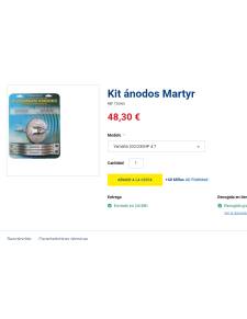 Kit anodos Yamaha 200/250HP 4 T