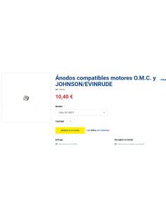 Ánodos compatibles motores O.M.C. y JOHNSON/EVINRUDE 2
