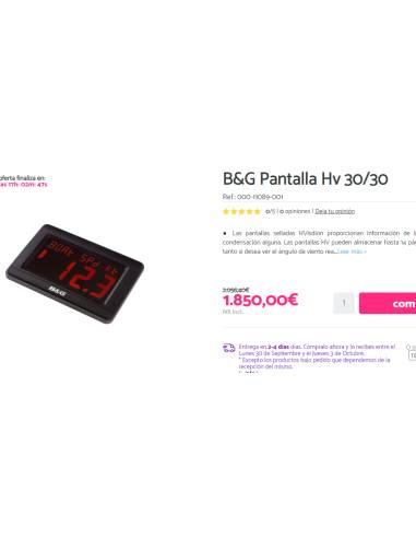 B&G 30/30 HV display multifuncion