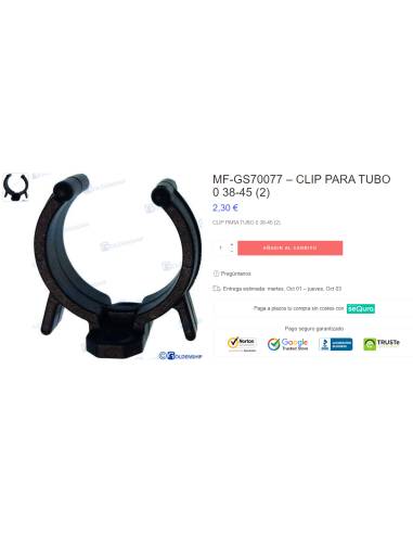 Clip per tubo 38-45mm (x2)