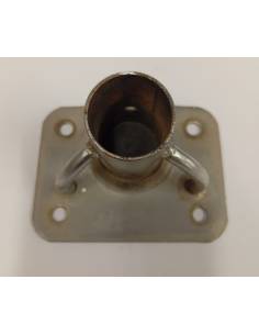 Tintero candelero acero inoxidable base rectangular tubo...