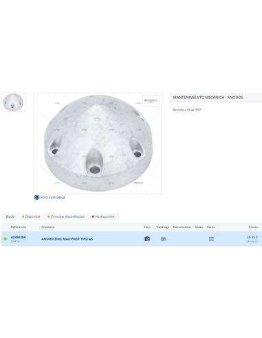 Anode Zinc MaxProp type A3