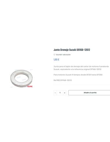 Tapon Carter Board OMC/Johnson / Suzuki