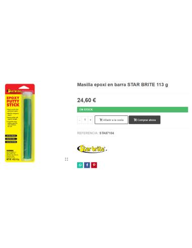 Barra Epoxi Fibra Vidrio 113gr
