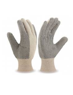Guanto in tela di cotone, con punti in PVC in palma e...
