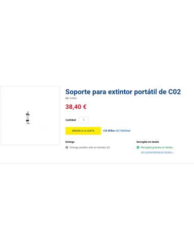 Support for fire extinguisher c02 laptop