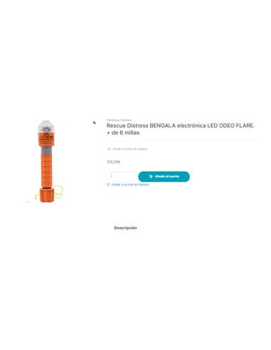 Soccorso BENGALA LED elettronico ODEO FLARE. +...