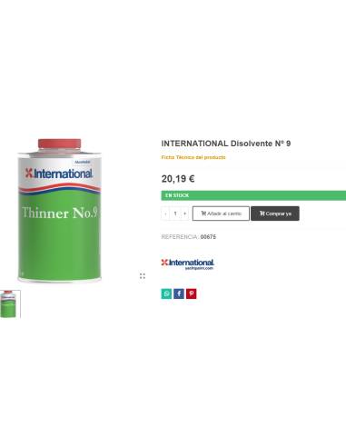 INTERNATIONAL Disolvent No. 9