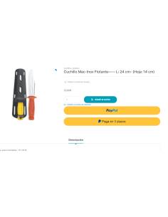 Cuchillo Mac-Inox Flotante  L: 24 cm- (Hoja: 14 cm) 2