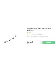 Support en acier inoxydable pour Percha IOR Plastimo 2