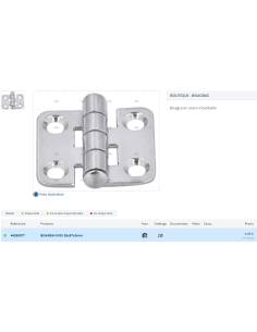 Hinge Stainless steel 35x37x2 mm 2