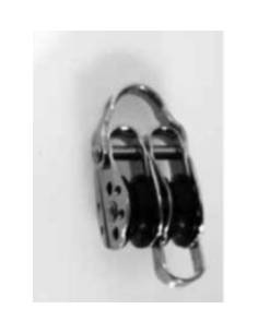 Plastic pulley double fixed stainless steel with shackle...