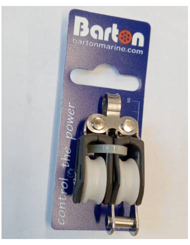 Barton polea doble fija con arraigo