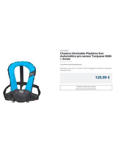 Plastimo Chaleco hinchable Evo Automático pro...