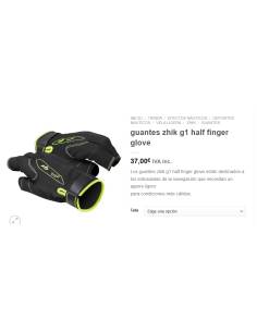guanto a zick vele leggero formato G1 M senza DEDOS 2