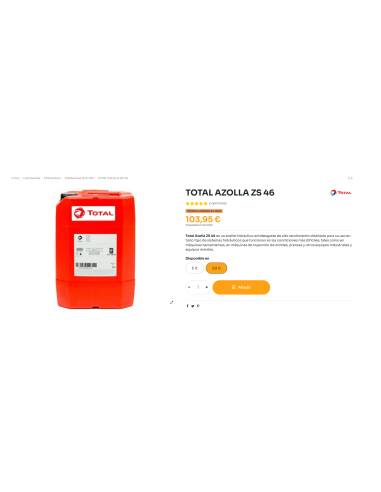 Aceite Hidraulico Total Azolla ZS 46 20 LTS