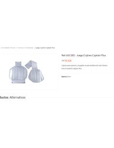 Cushions seat captain plus 2