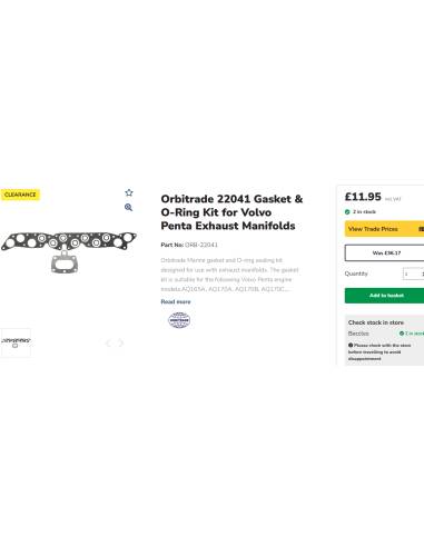 Orbitrade 22041 Kit de joints et joints de...