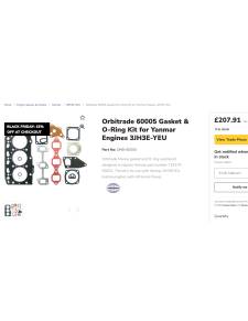 Orbitrade 21054 Volvo Penta Seal e Conversion Seal Kit 2003
