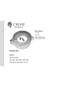 Crom marine anode zinc ring kit volvo