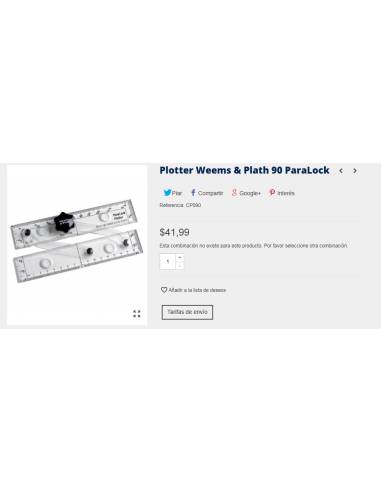 Weems&plath regla paralock plotter 18mm
