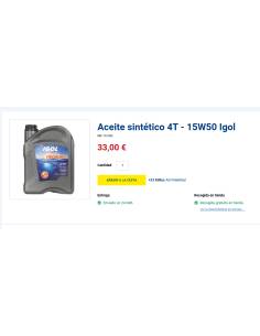 Igol Huile synthétique 4T - 15W50 2