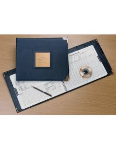 Weems fakePlath logbook, cover synthetic leather marine