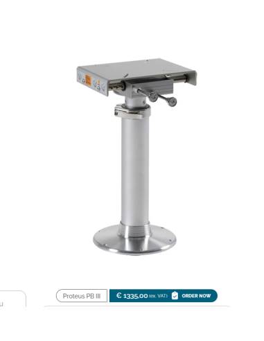 Zwaardvis Proteus telescopic table foot aluminium