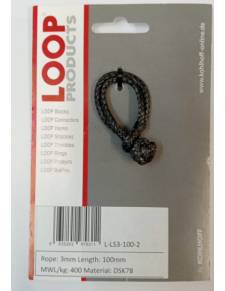 Lock® - Conector textil LOOP L-LS3-100-2  3 mm largo 100mm